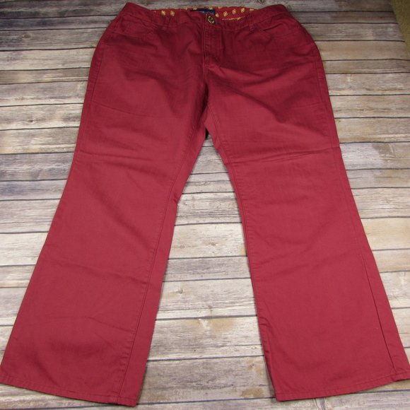 Avenue Jeans Red Wide Leg Size 18 - Picture 4 of 8